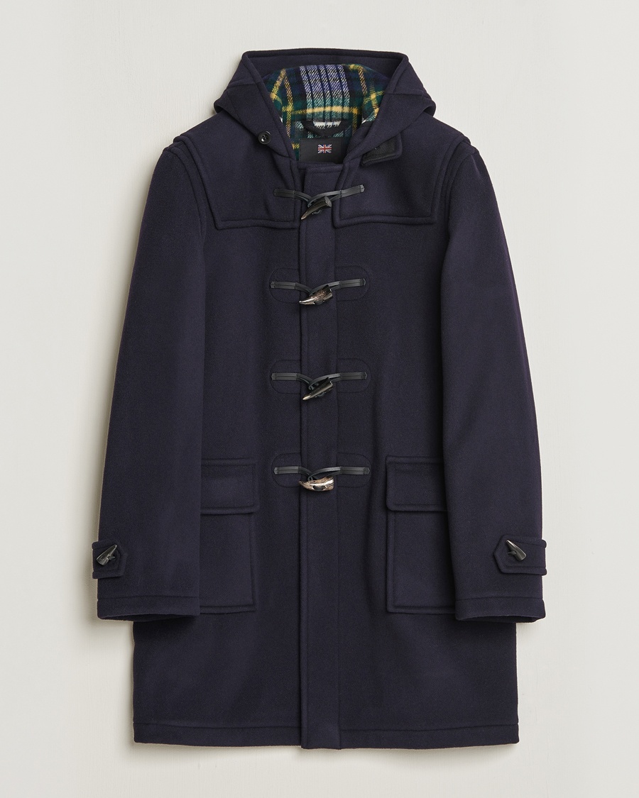 Gloverall Morris Duffle Coat Navy/Dress Gordon – Blauw