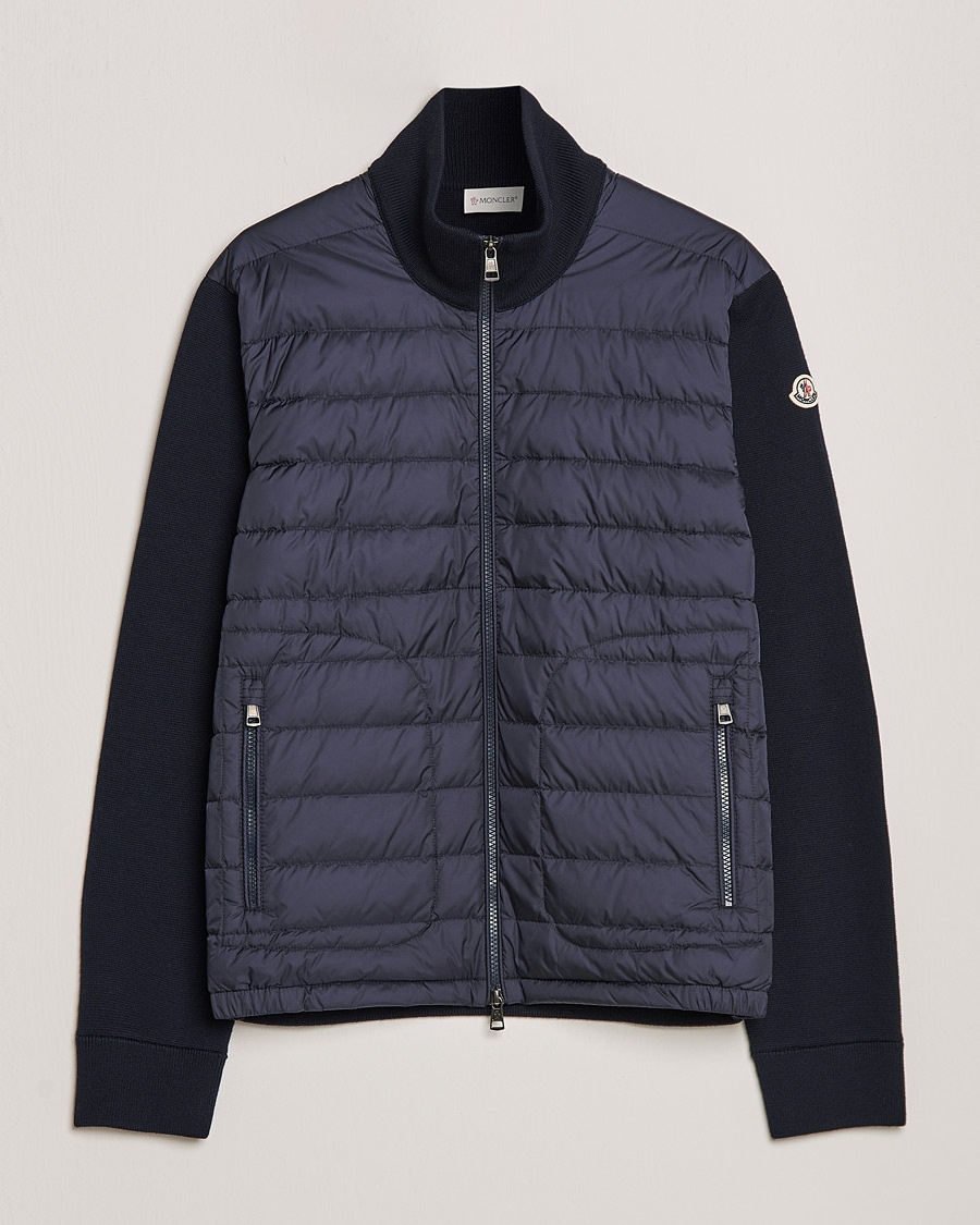 Moncler Hybrid Zip Cardigan Navy – Blauw