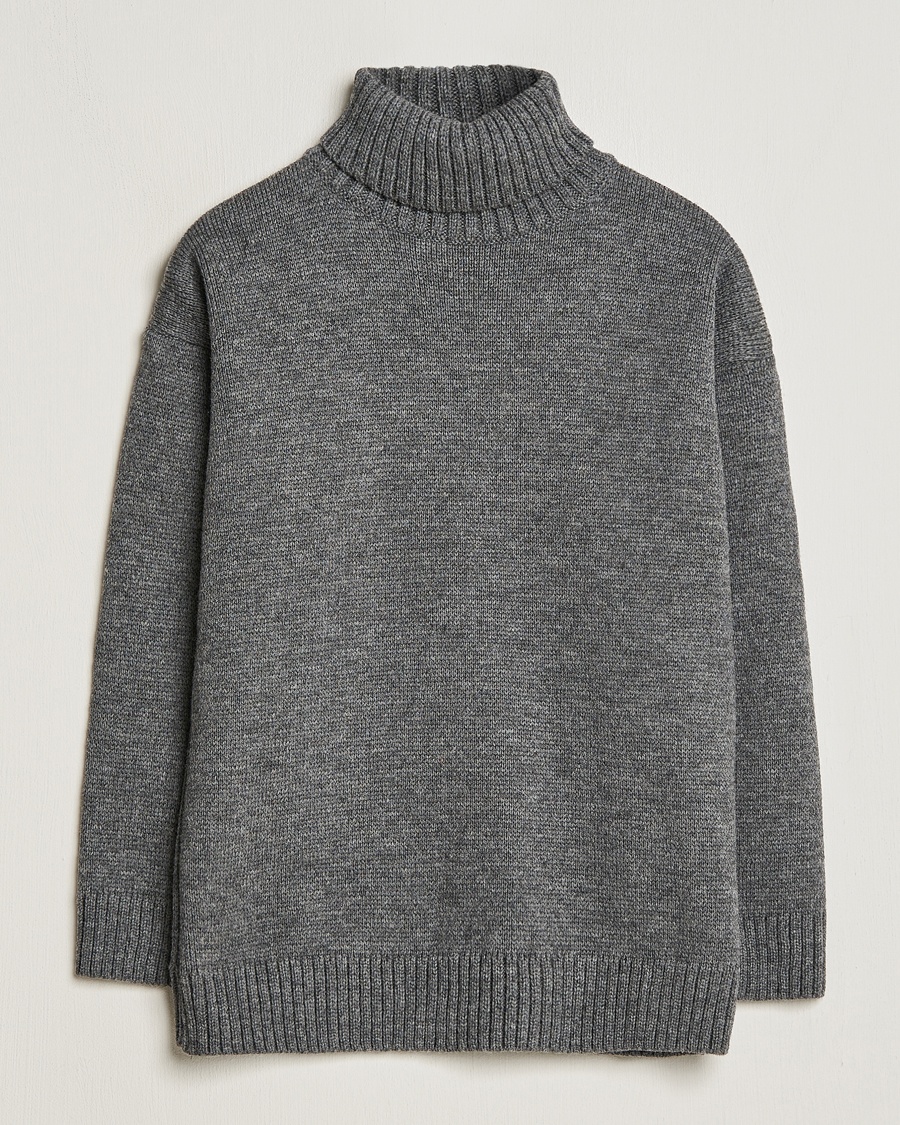 Gloverall Submariner Chunky Wool Rollneck Grey – Grijs