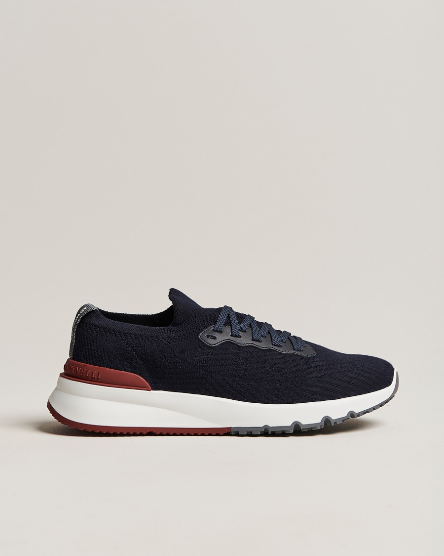 Brunello Cucinelli Mesh Running Sneakers Navy – Bleu