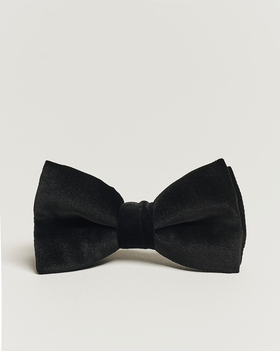 Eton Pre-Tied Velvet Bow Tie Black – Zwart