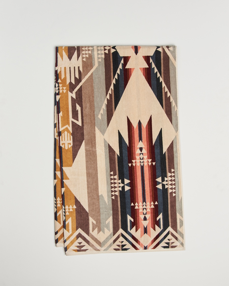 Pendleton Oversized Jacquard Spa Towel White Sands – Meerkleurig