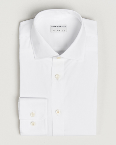 Tiger of Sweden Adley Slim Fit Cut Away Shirt White – Wit