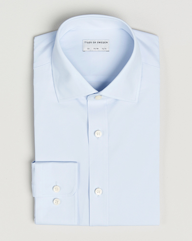 Tiger of Sweden Adley Slim Fit Cut Away Shirt Light Blue – Blauw