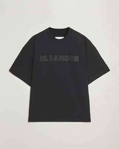 Jil Sander Round Collar Tonal Logo T-Shirt Black – Noir