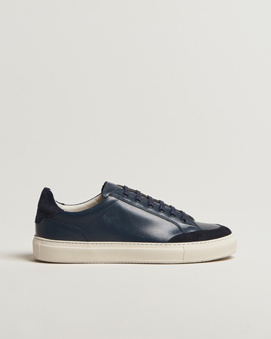 Sweyd Center Leather/Suede Sneakers Navy – Blauw