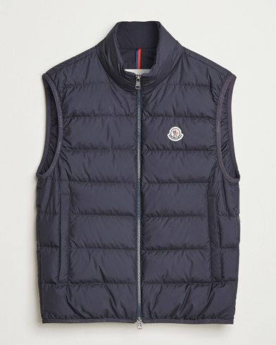 Moncler Contrin Down Vest Navy – Blauw