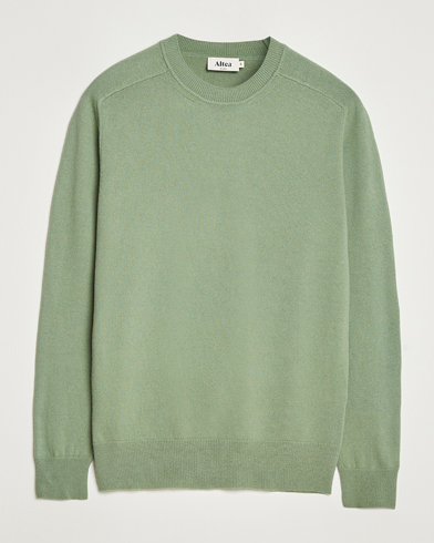 Altea Wool/Cashmere Crew Neck Pullover Green – Vert