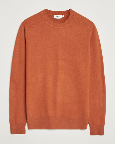 Altea Wool/Cashmere Crew Neck Pullover Orange – Orange