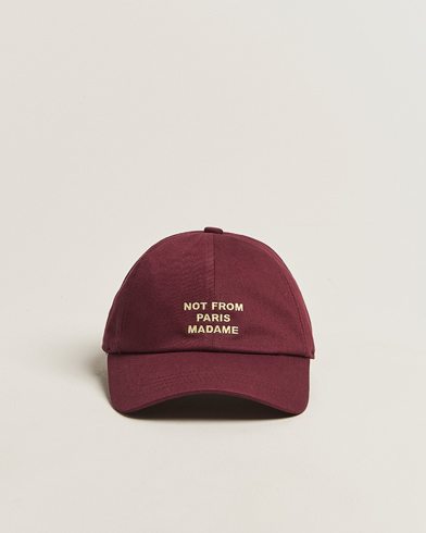 Drôle de Monsieur Slogan Baseball Cap Wine – Rood