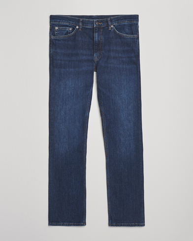 GANT Regular Fit Jeans Dark Blue Worn In – Blauw