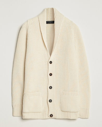 Gloverall Shawl Collar Cardigan Ecru – Wit