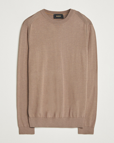 BOSS CAMEL Overo Wool/Cashmere Knitted Sweater Open Beige – Marron