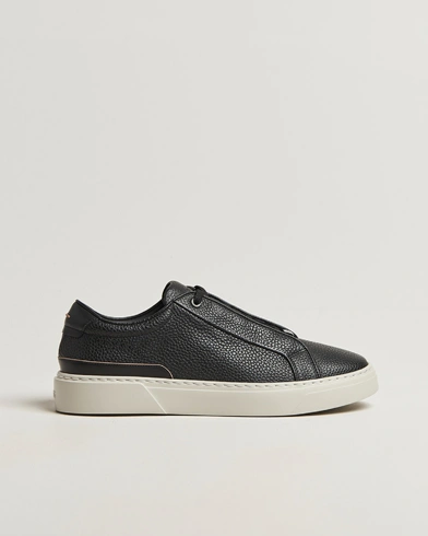 BOSS CAMEL Gary Leather Sneaker Black – Zwart
