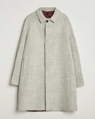 Walker Slater Watson Harris Tweed Herringbone Coat Light Grey – Grijs
