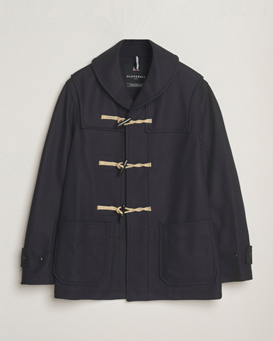 Gloverall Shawl Collar Duffle Jacket Navy – Blauw