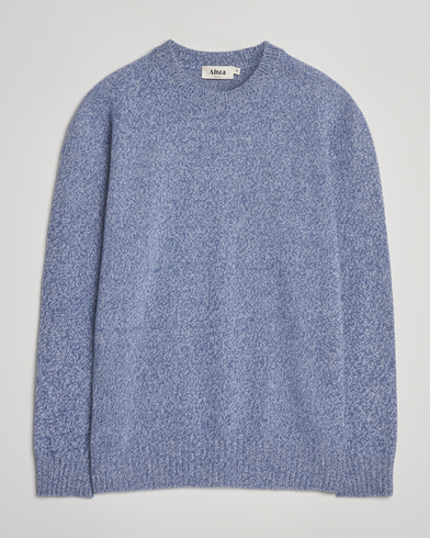 Altea Wool/Cashmere Crew Neck Sweater Light Blue Melange – Bleu