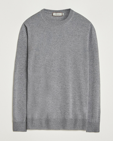 Canali Merino Wool Crew Neck Light Grey – Gris