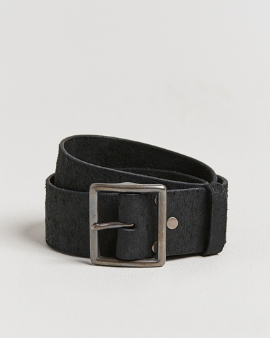 RRL Jones Tumbled Leather Belt Black – Noir