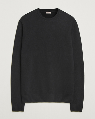Stenströms Brushed Merino Crew Neck Black – Noir