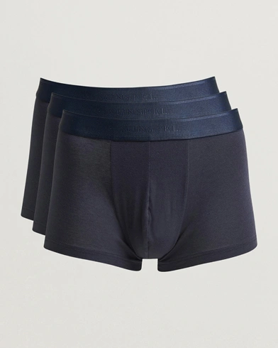 Sunspel 3-Pack Cotton Stretch Trunk Navy – Bleu