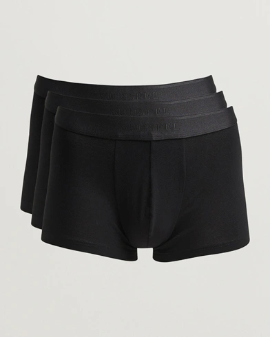 Sunspel 3-Pack Cotton Stretch Trunk Black – Noir