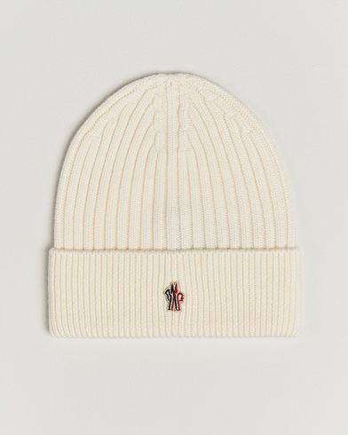 Moncler Grenoble Rib Wool Beanie Off White – Wit