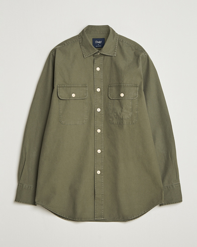Drake's Ripstop Work Shirt Green – Groen