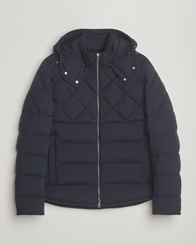 Moncler Cecaud Down Biker Jacket Navy – Blauw