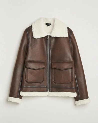 A.P.C. Tommy Aviator Jacket Brown – Bruin