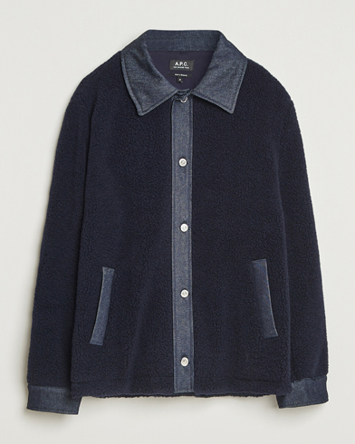 A.P.C. Will Wool Jacket Dark Navy – Blauw