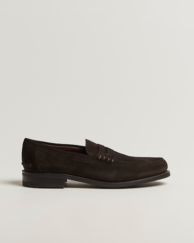 Loake 1880 Kingscliffe Suede Loafer Dark Brown – Bruin