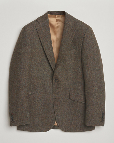 Walker Slater Edward Shetland Wool Donegal Blazer Dark Green – Groen