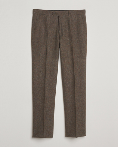 Walker Slater Edward Shetland Wool Donegal Trousers Dark Green – Groen