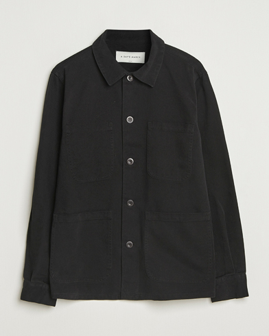 A Day's March Algot Cotton Lyocell Overshirt Black – Zwart