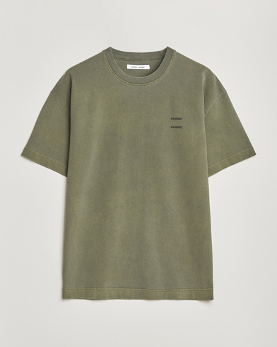 Samsøe Samsøe Joel Organic Cotton Washed T-Shirt Castor Grey – Groen
