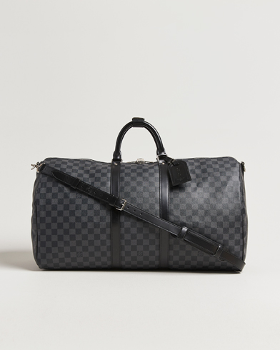 Louis Vuitton Pre-Owned Keepall Bandouliére 55 Damier Graphite – Grijs
