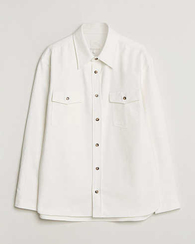 A.P.C. Brushed Cotton Overshirt White – Blanc