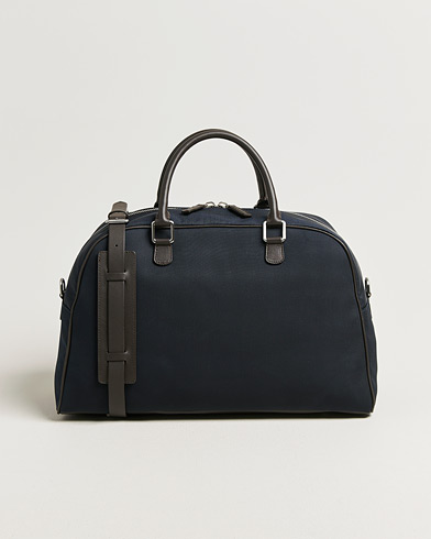 Anderson's Balistic Nylon/Leather Weekendbag Navy – Bleu