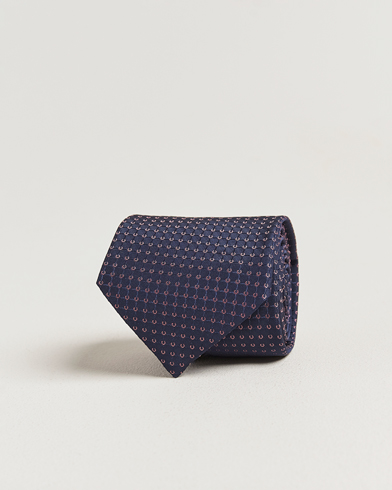 Brioni Microstructure Silk Tie Navy – Bleu