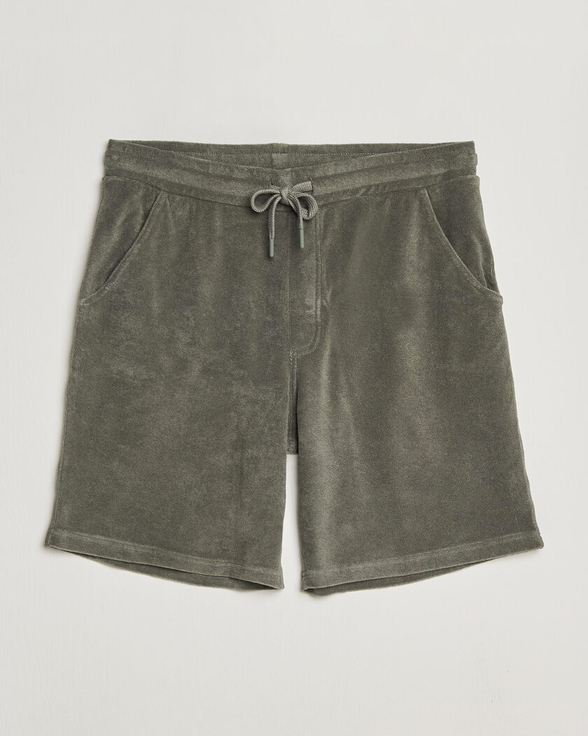 Altea Terry Drawstring Shorts Olive – Vert