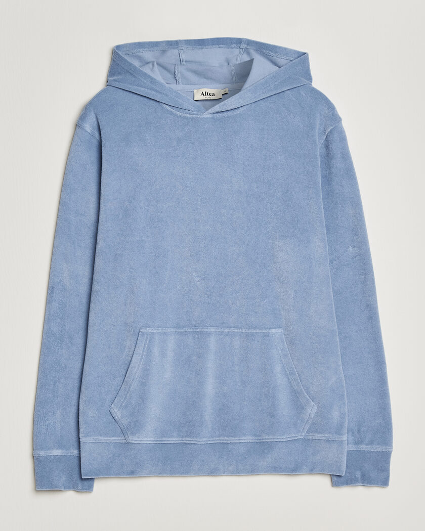 Altea Terry Cotton Hoodie Light Blue – Bleu
