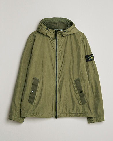 Stone Island Crinkle Reps Padded Hood Jacket Military Green – Vert