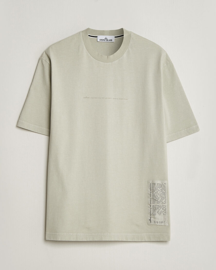 Stone Island Combed Cotton Jersey Printed T-Shirt Pearl Grey – Gris