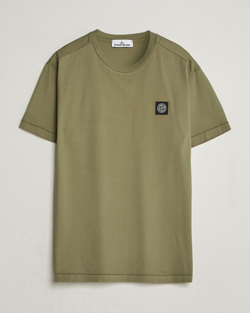 Stone Island Garment Dyed Cotton Jersey T-Shirt Military Green – Vert