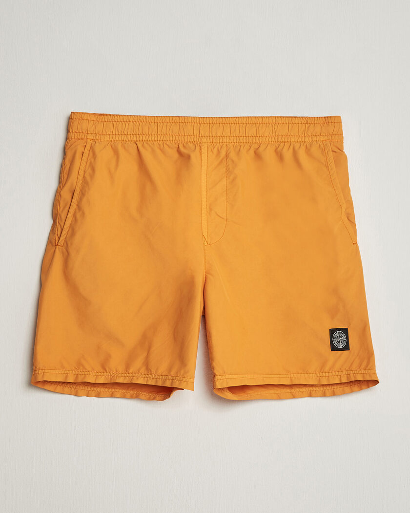 Stone Island Brushed Nylon Swimshorts Tangerine – Orange