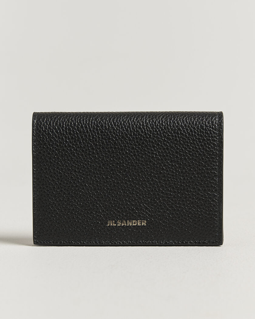 Jil Sander Grain Leather Card Holder Black – Noir