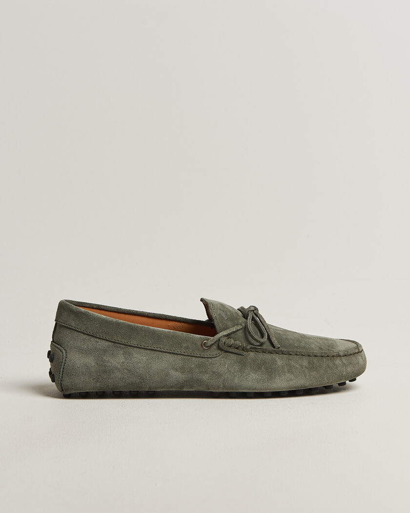 Tod's Lacetto Gommino Carshoe Green Suede – Vert