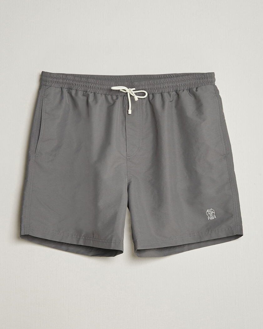 Brunello Cucinelli Nylon Swim Trunks Grey – Gris