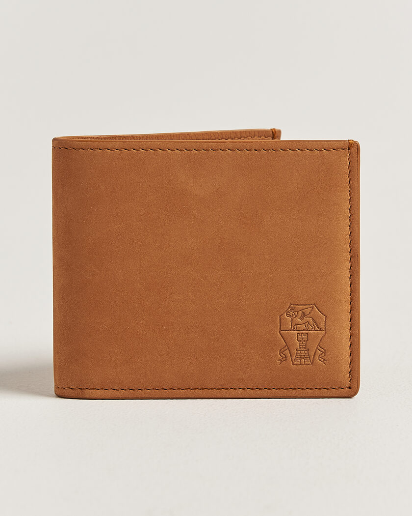 Brunello Cucinelli Nubuck Leather Wallet Cognac – Marron